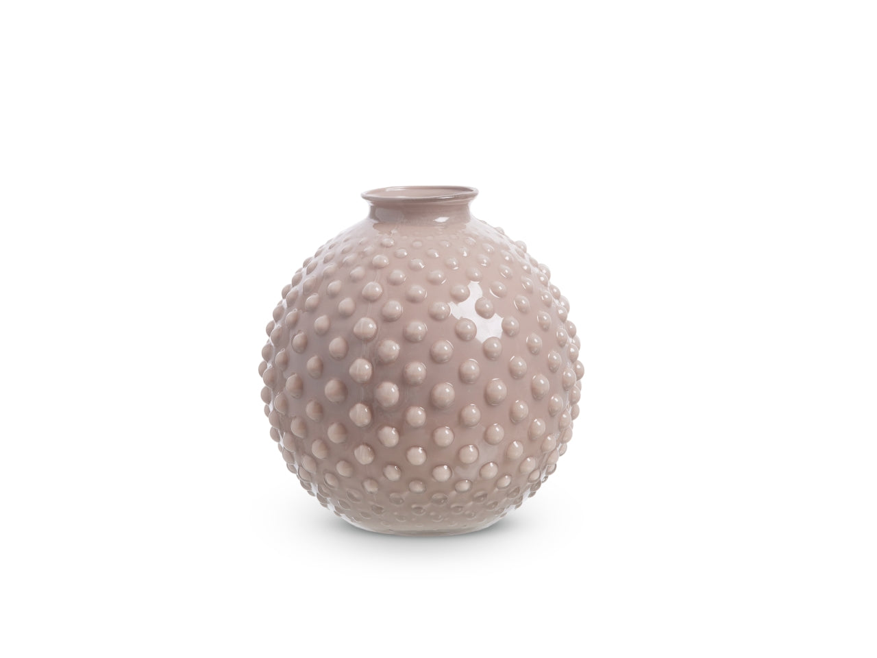 Vaso sfera con decoro a pois rosa D16 H17- Tom CH London