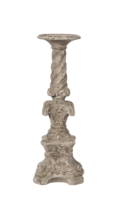 Candeliere tortora anticato 13x13xH38 - L'arte di nacchi