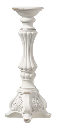 L'arte di nacchi - Candelabro bianco 12x12xH35