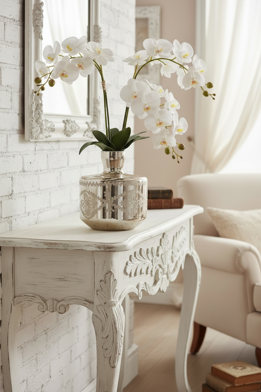L'arte di nacchi - Vaso in vetro champagne decorato D24 H27
