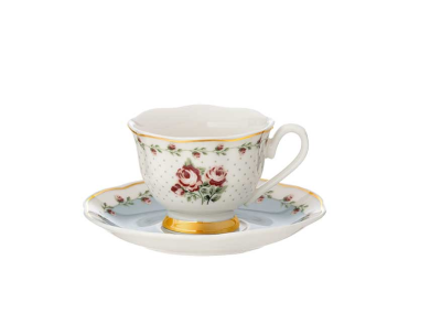 Copia del Set 6 tazzine celeste con bordo oro -L'Arte di Nacchi