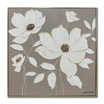 Tela con fiori L82 H82 - L'Arte di Nacchi
