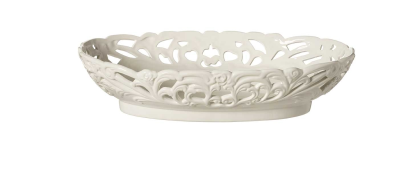 Centrotavola ovale traforato 34x21xH8- L'arte di nacchi