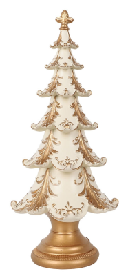 Albero decorativo biano e oro - L'arte di nacchi