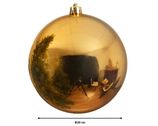 Sfere natalizie in plastica oro D20cm - Kaemingk