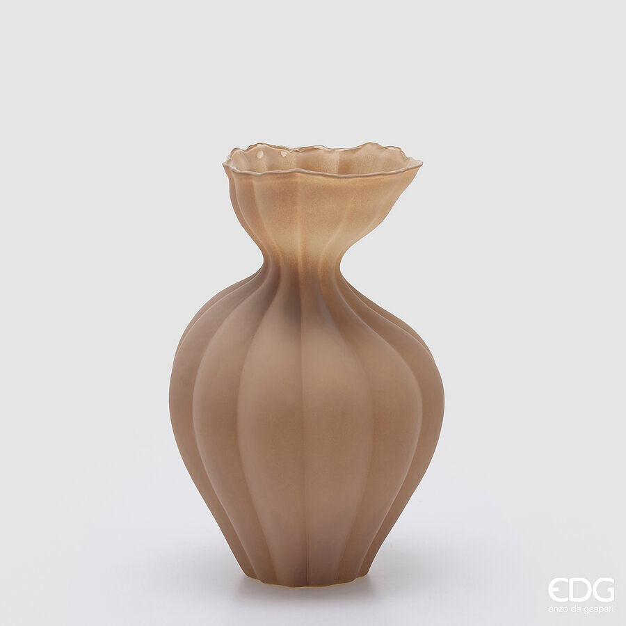 Vaso in vetro 'Flow Sinuoso' D30,50xH19.50 - EDG