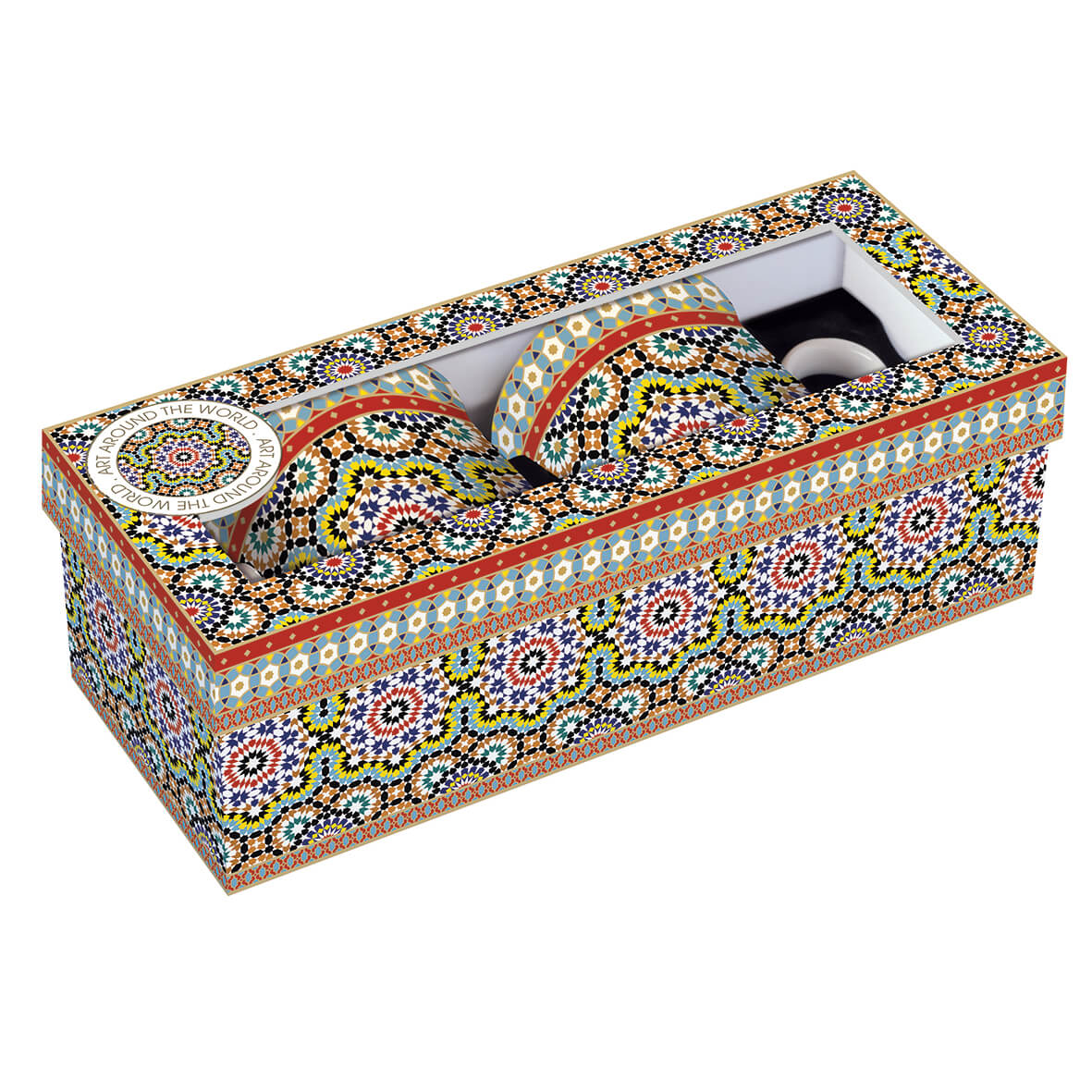 Set 2 tazze in porcellana 300 ml in scatola regalo ARABIAN YELLOW - Easy Life