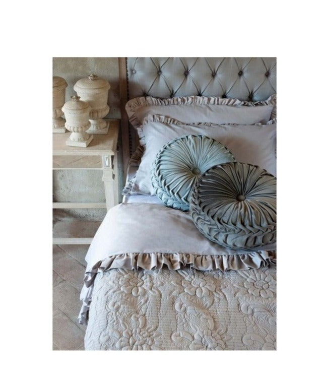 Completo letto (lenzuola) matrimoniale con gala Grigio - Blanc Maricló