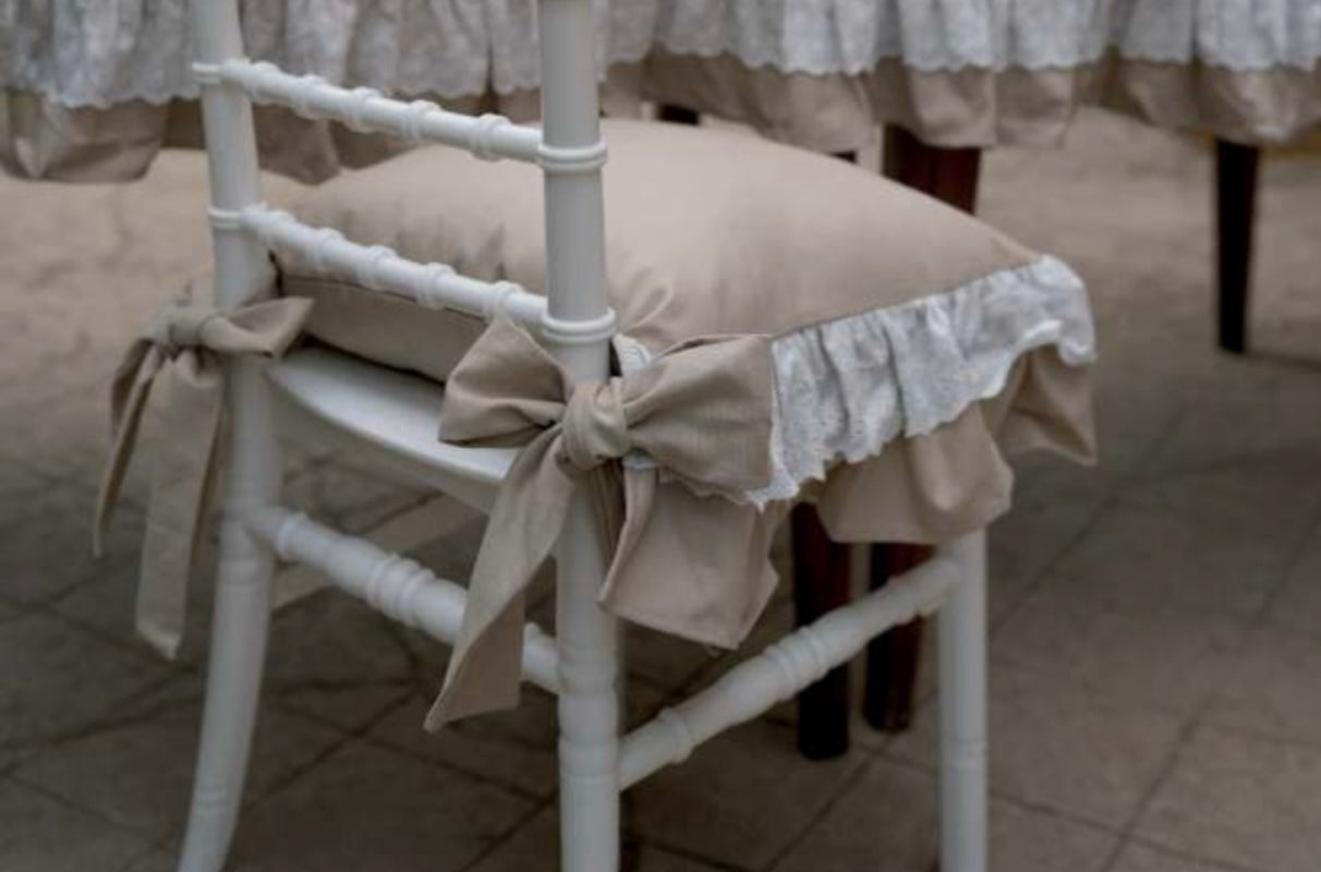 Copricuscino per sedia serie ‘Lulù’ sabbia - Clodette