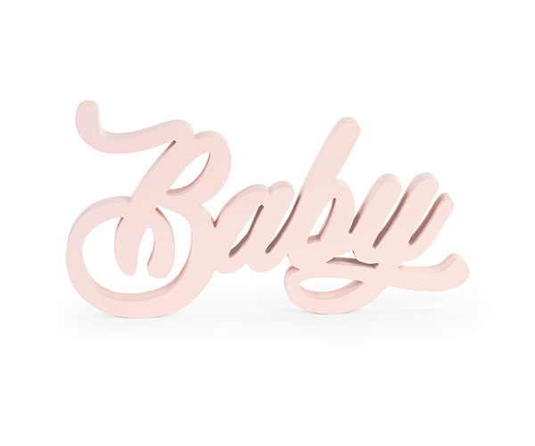 Scritta Baby rosa+ adesivo -CartaiBassanesi