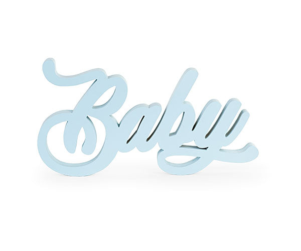 Scritta Baby celeste+ adesivo -CartaiBassanesi