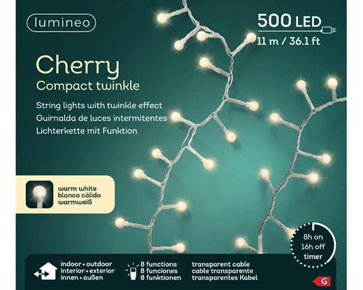Cherry luci per alberi di natale 11Mx500Led - Lumineo