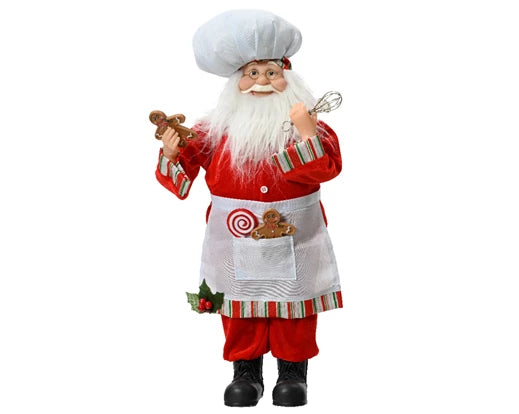 Babbo natale 'Pasticcere' H45 - Decoris