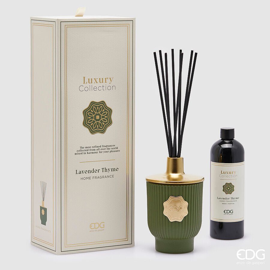 Diffusore con bastoncini serie Luxury 'Lavander Thyme' 500ml - EDG