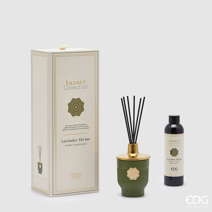 Diffusore con bastoncini serie Luxury 'Lavander Thyme' 200ml - EDG