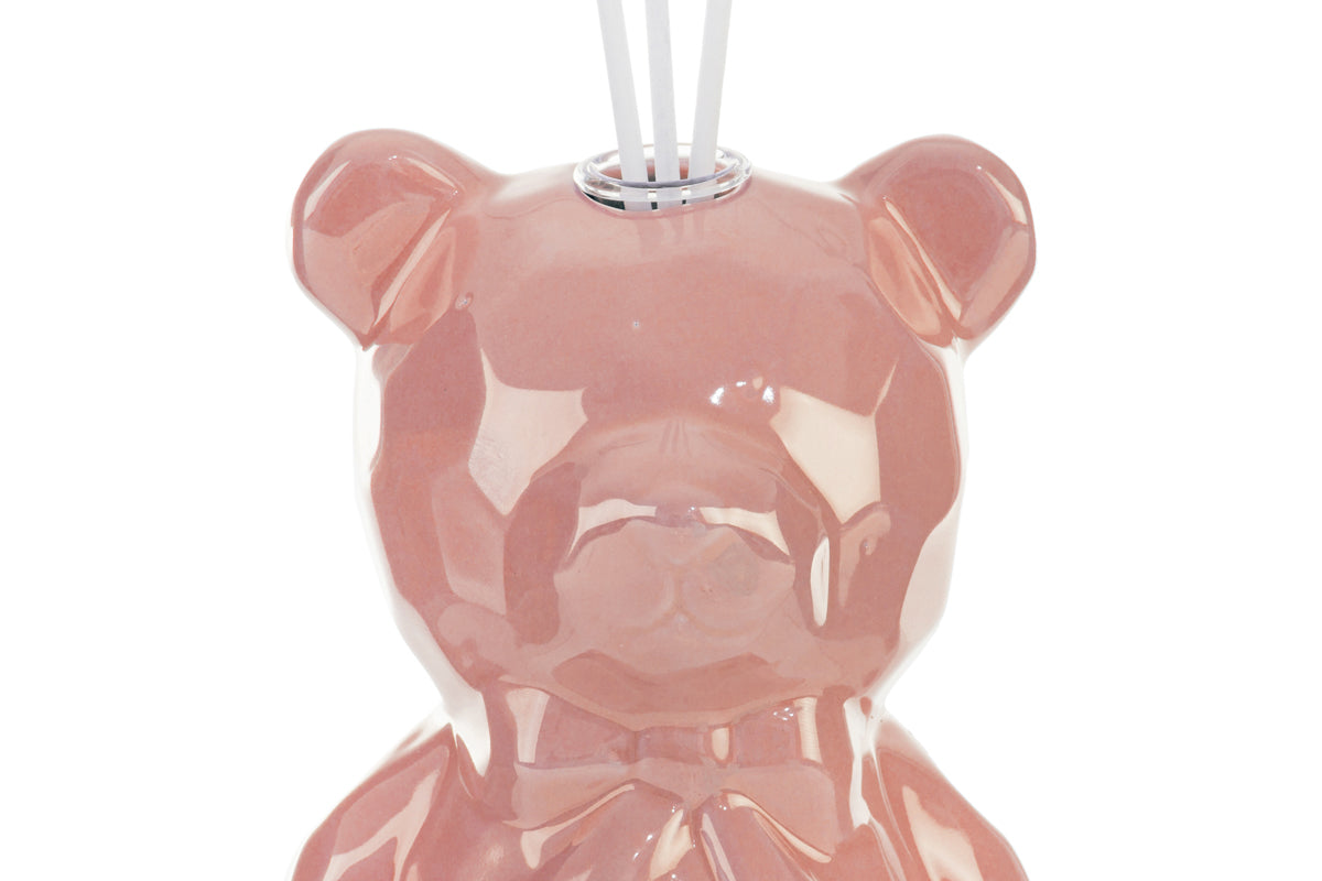 Profumatore orsetto in porcellana rosa 9,5x9x13H - Le stelle
