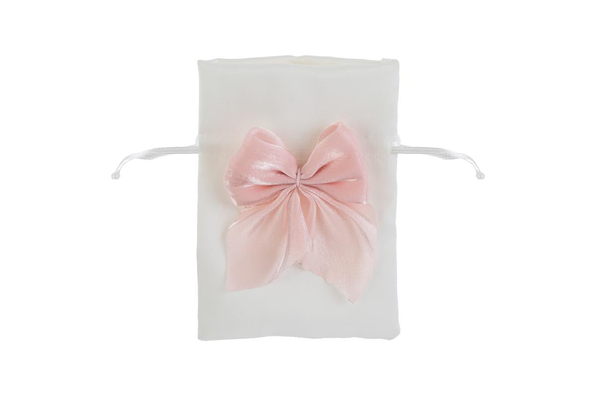 Sacchetto in raso con fiocco rosa 10x14 - Le Stelle