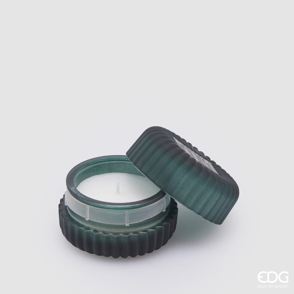 Candela profumata tonda 'Jasmine' verde D8 5H - EDG