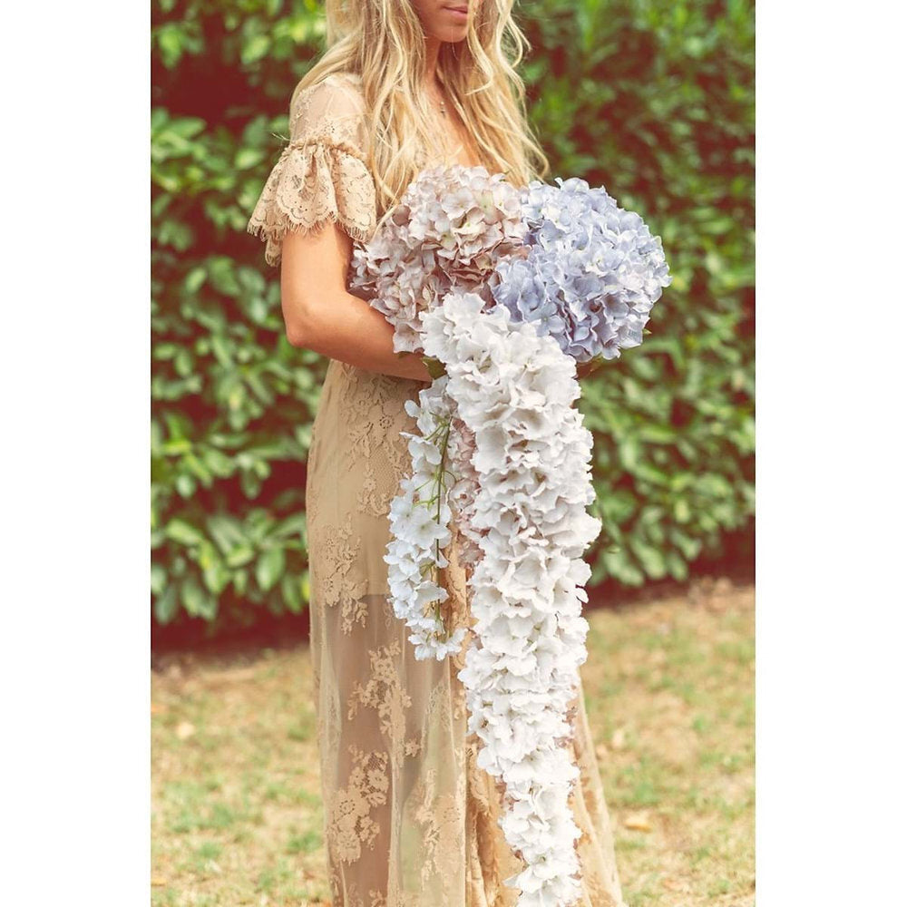 Bouquet di ortensia x 4 bianco H57 - Blanc Mariclò