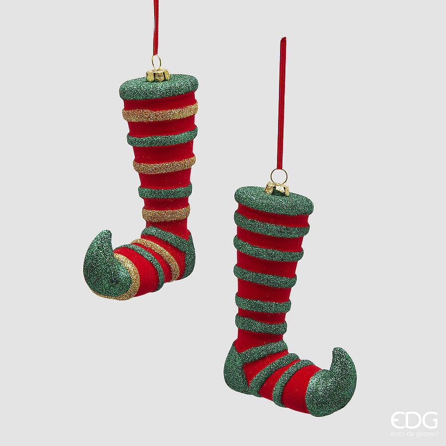 Decoro albero da appendere a forma di calza H13 - EDG