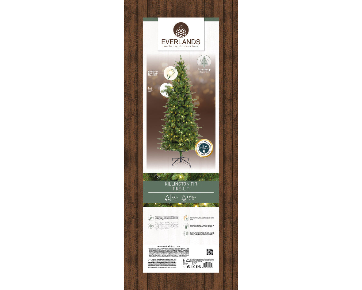 Albero di natale 'Killinghton Fir PRE-LIT’ con microled H240 - Kaemingk