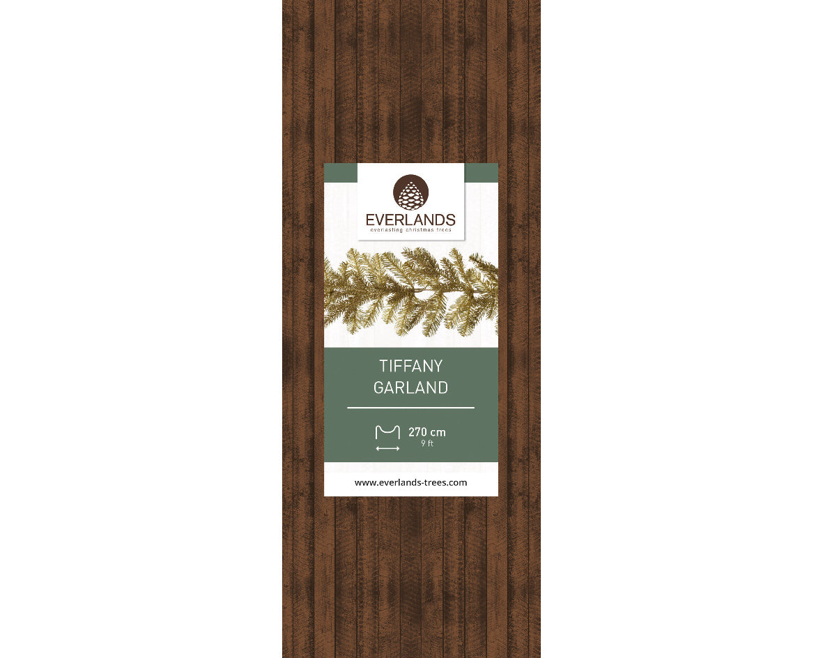 Festone ghirlanda 'Tiffany glitter oro' H270cm - Kaemingk