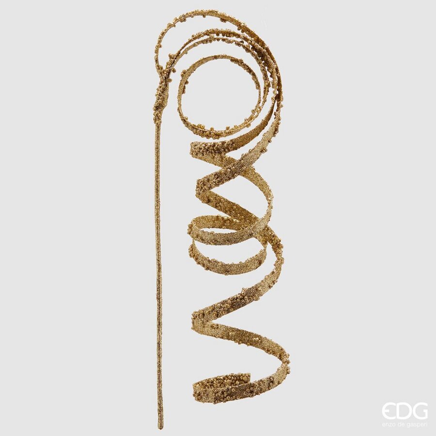 Filanti con 3 rami glitter oro H120 - EDG