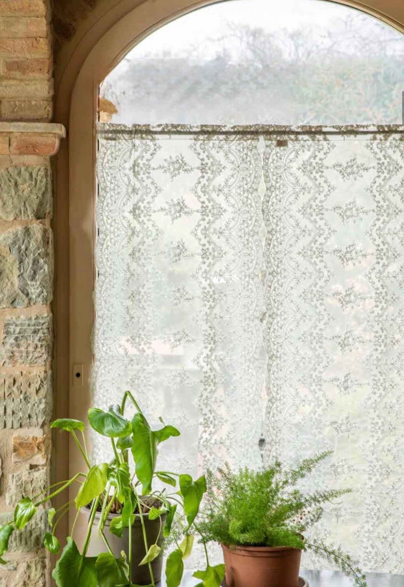Coppia Tende per finestra con passante bastone linea 'Simposio' 60x240 - Chez Moi