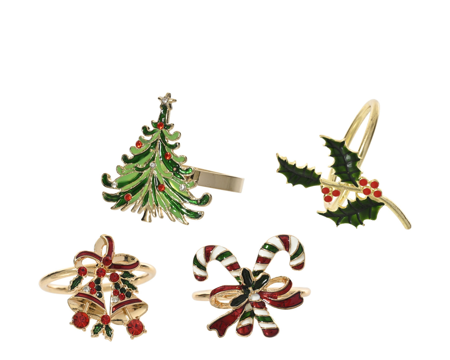 Set da 2 lega tovagliolo natalizio assortito 4x4x4 - Kaemingk