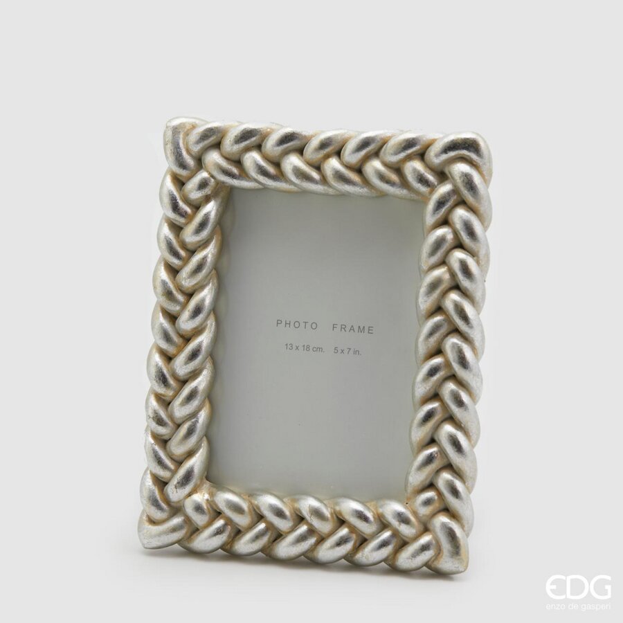 Portafoto Treccia argento 23x19 - EDG