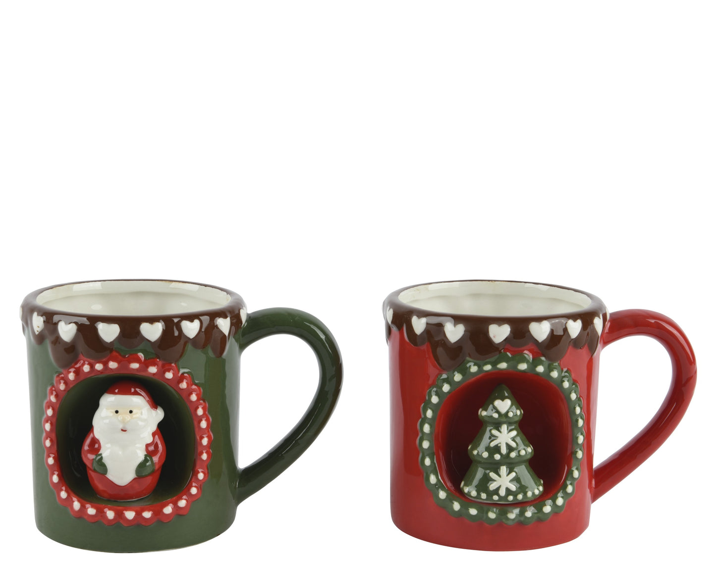 Tazza natalizia con albero e babbonatale D13 H23 - Kaemingk