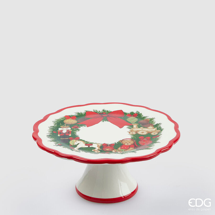 Alzata tonda natalizia D21,5 H10 - EDG