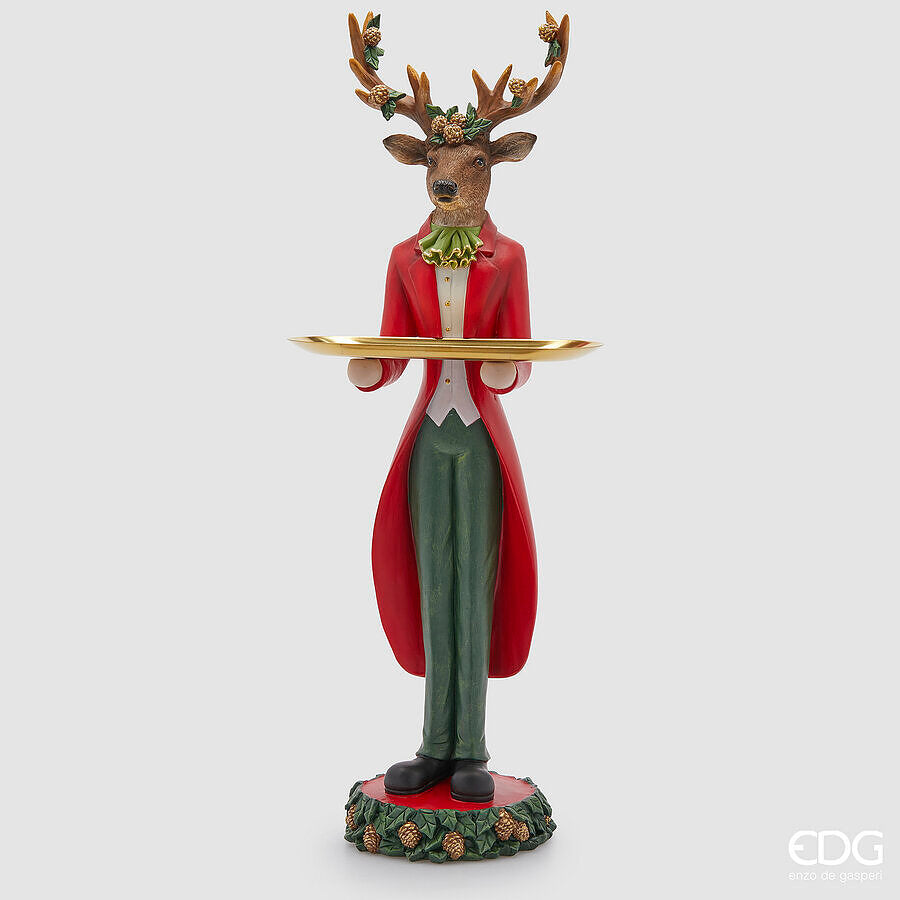 Decoro natalizio mezzobusto renna L19xP16,5XH61 - EDG