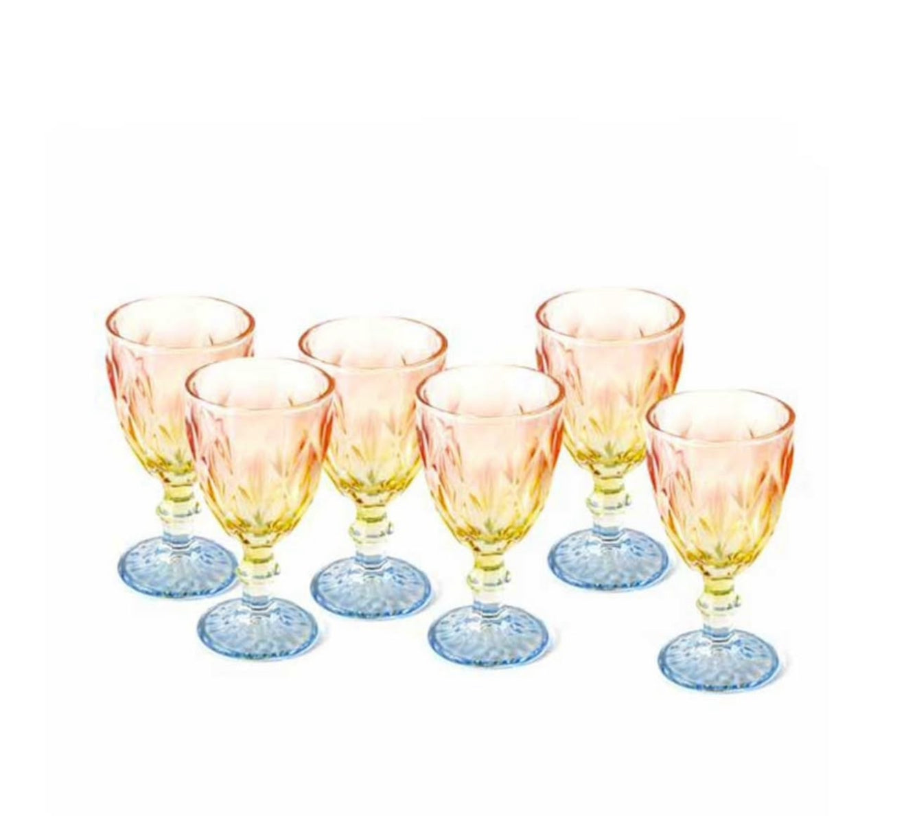 Set 6 bicchieri linea ’Rainbow’ 300ml- Madrhelen