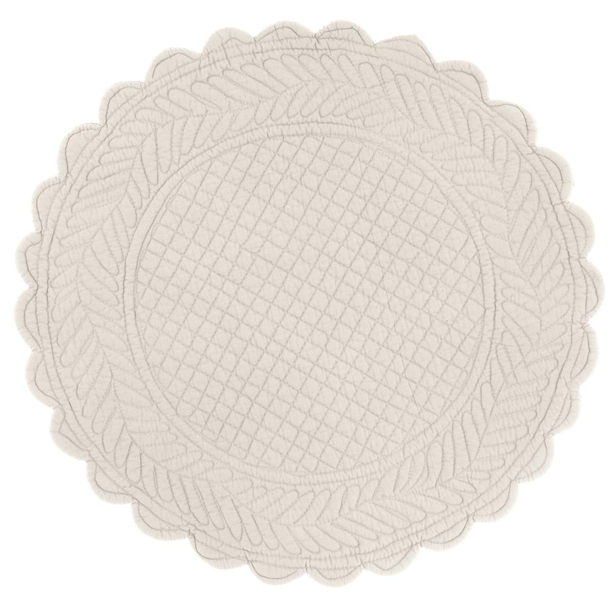 Tovaglietta ovale collezione 'Carmen' 40x40 beige - Blanc Maricló