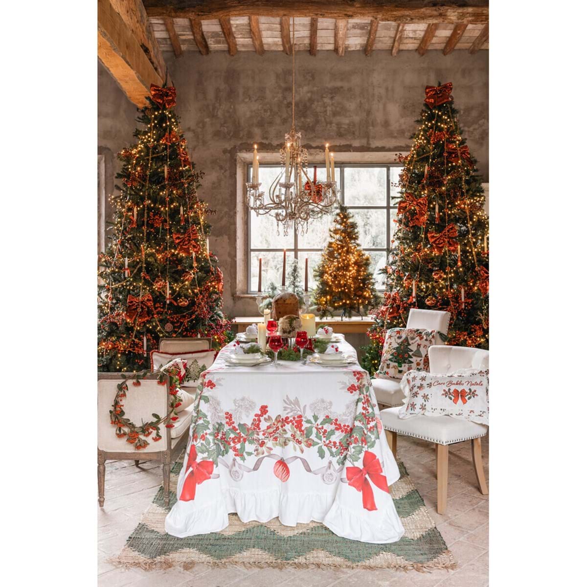 Canovaccio assortito 'Sinfonia Natalizia' 50x70 - Blanc mariclò