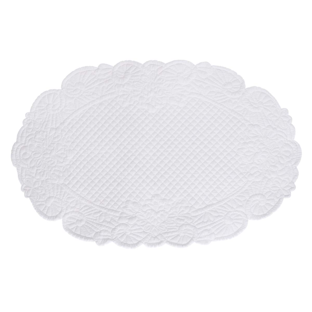 Tovaglietta ovale collezione 'Carmen' 35x50 bianco - Blanc Maricló