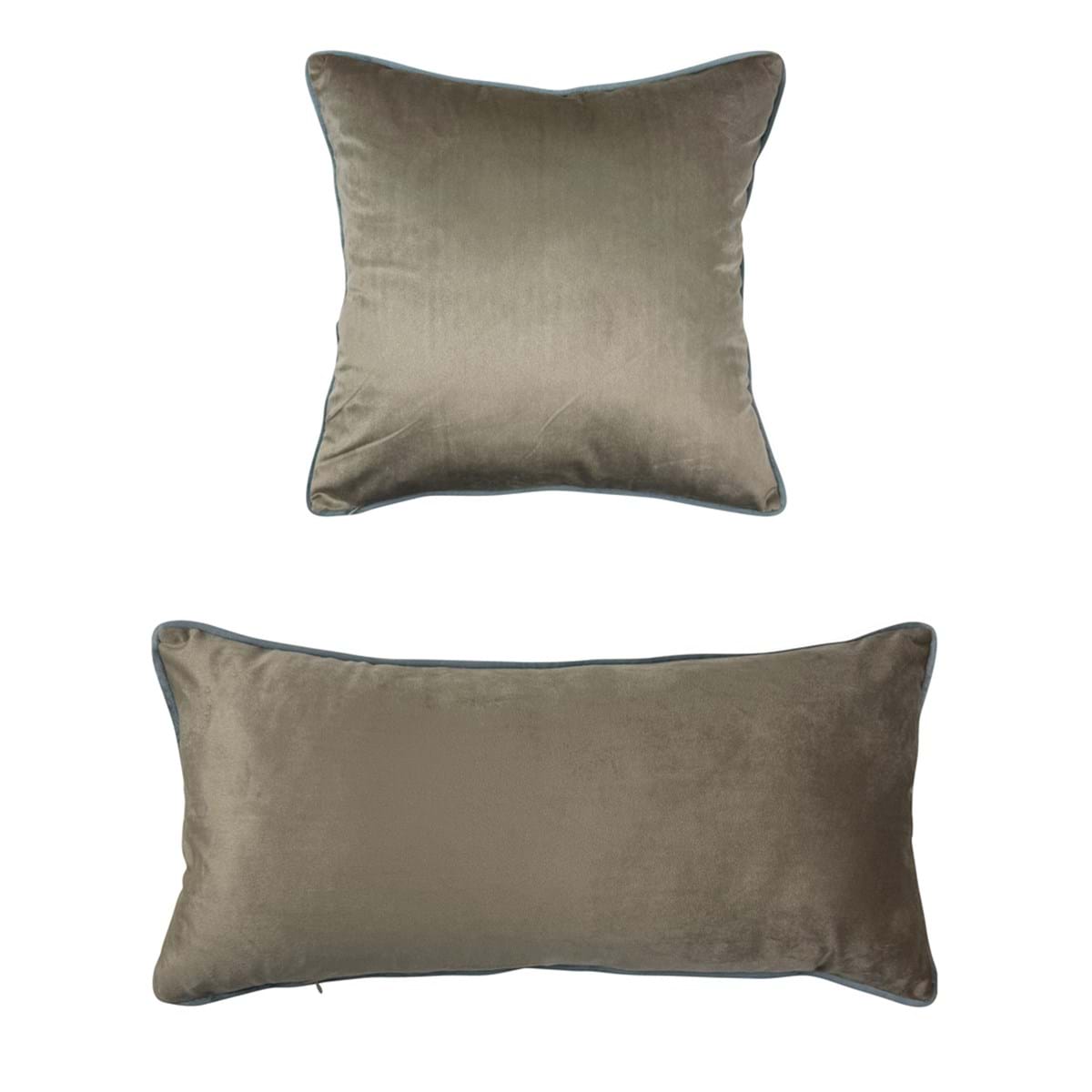 Cuscino serie 'Velluto Soffice' 45x45 tortora - Blanc Mariclò