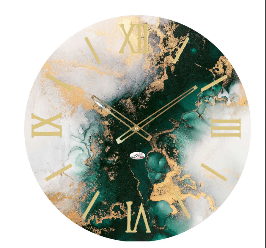Orologio effetto marmo verde D60 - Artemania