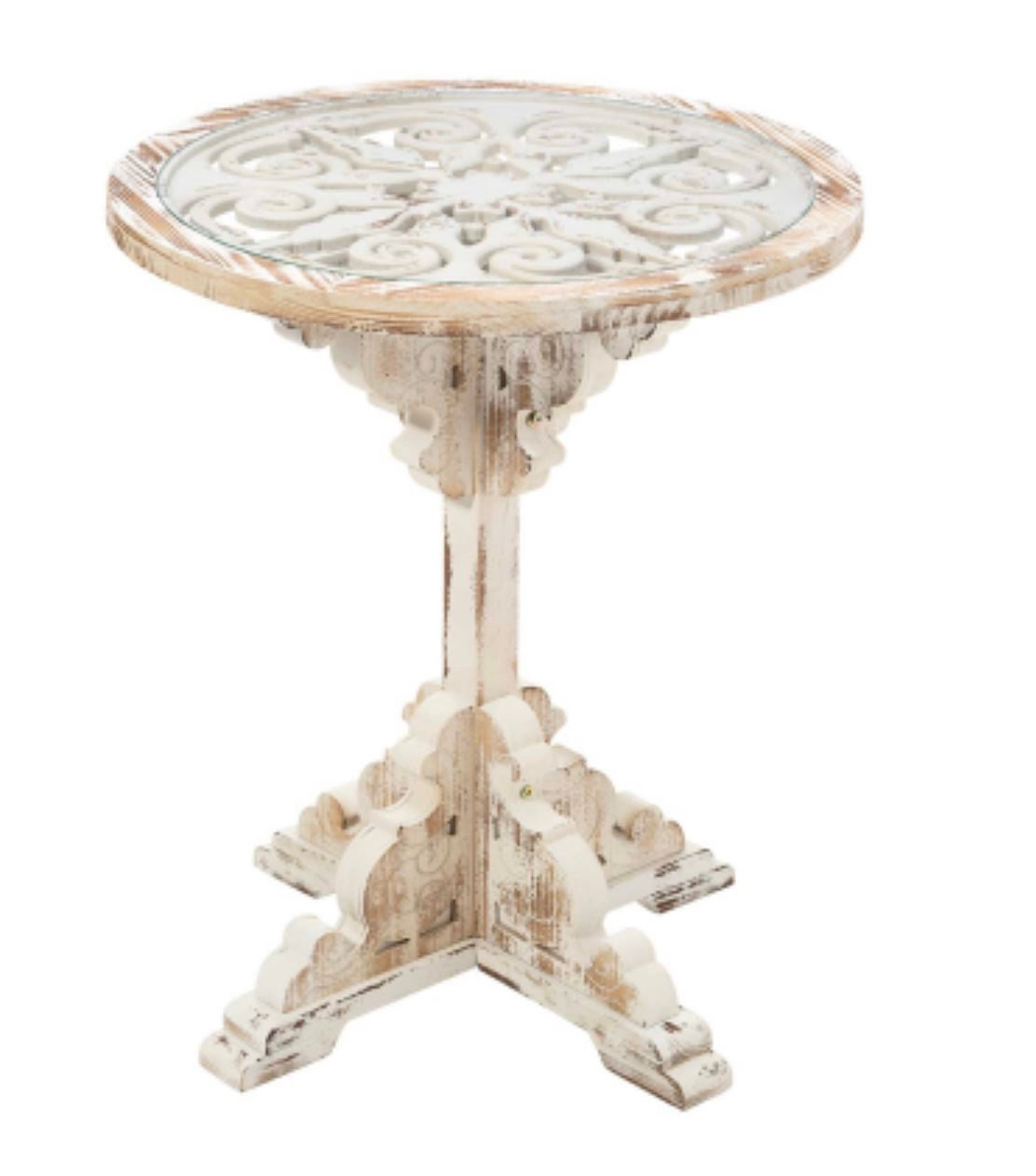 Tavolino rotondo piano vetro D60 - L’Arte di nacchi