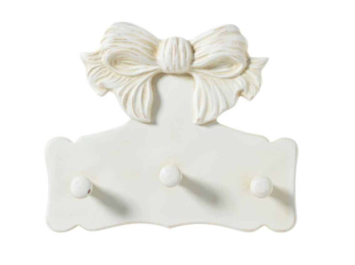 Appendino con ganci e Fiocco grande 28,5x7xh22 - L’arte di nacchi