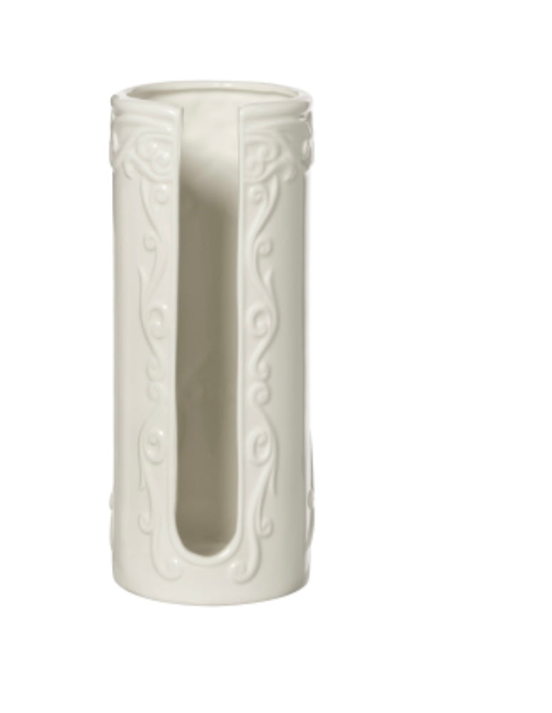 Portabicchieri ceramica con fiocco - L'Arte di nacchi