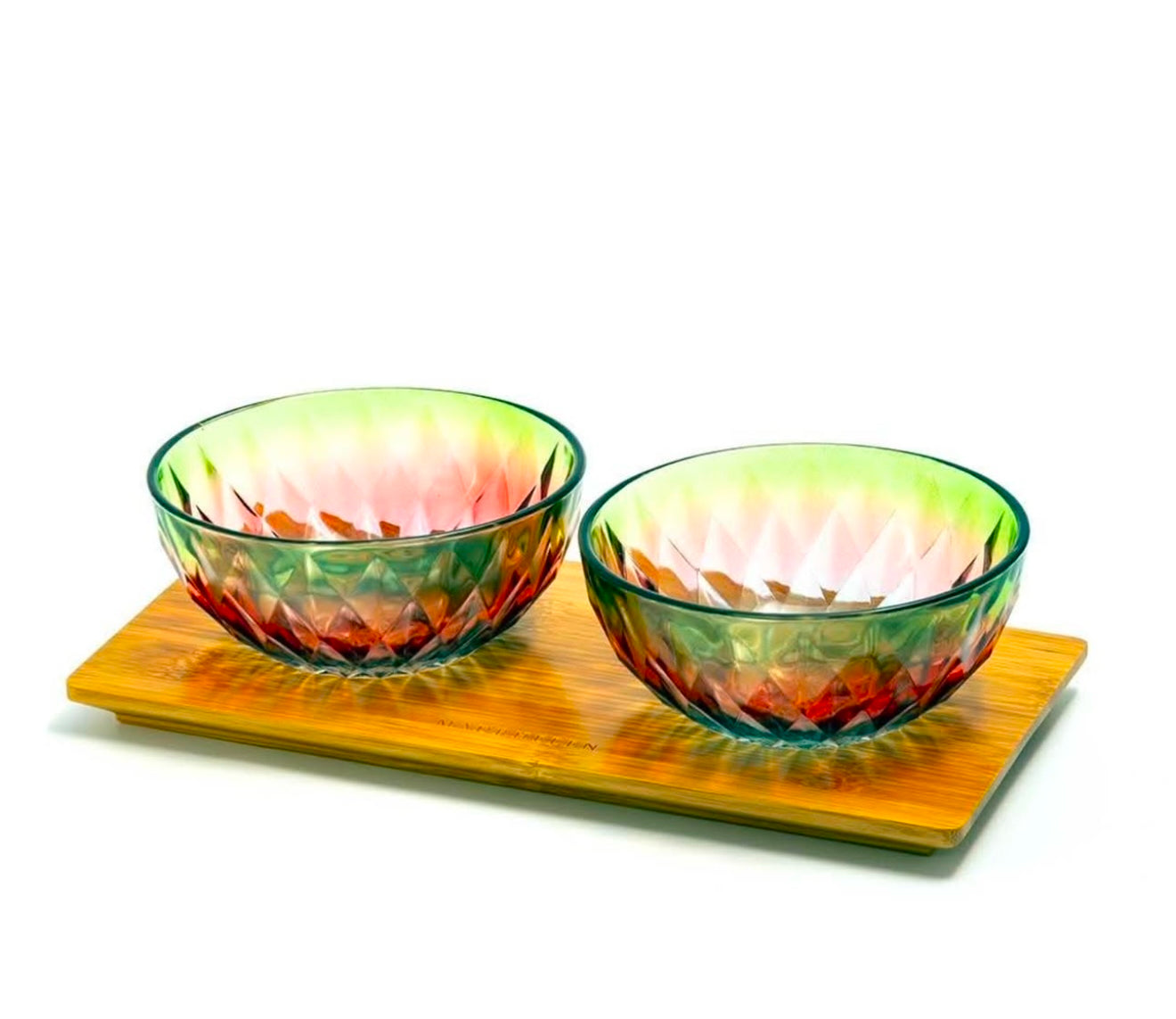 Antipastiera 2 ciotole linea ’Rainbow’ 26.5x13x7cm- Madrhelen