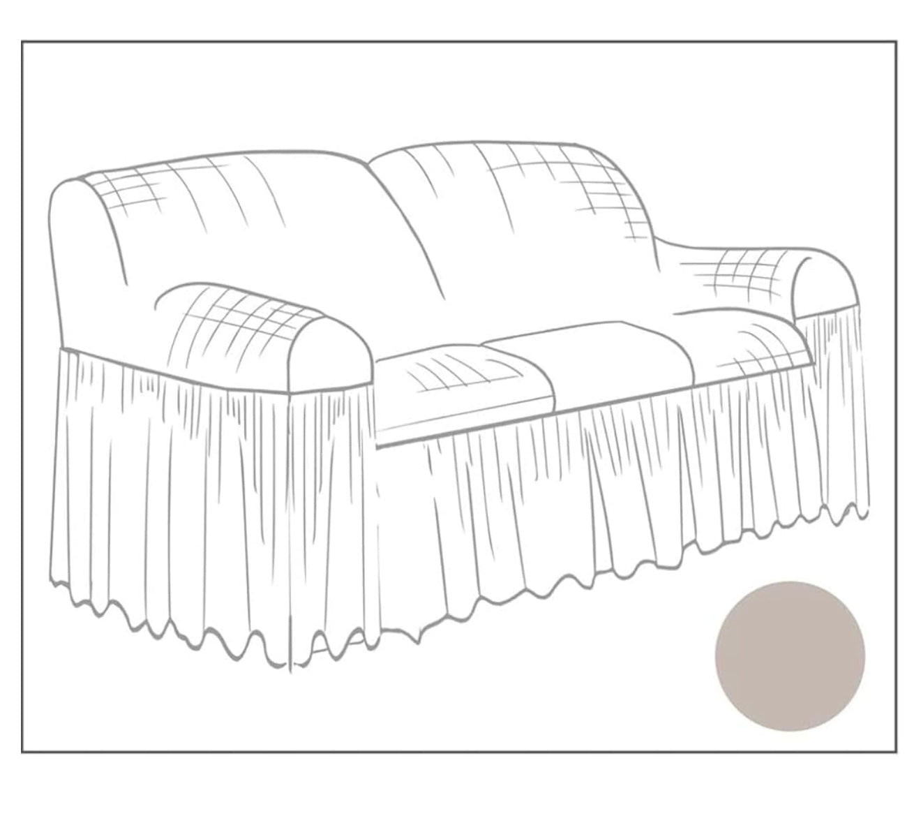 Copridivano 160x280+50gala - Blanc Maricló