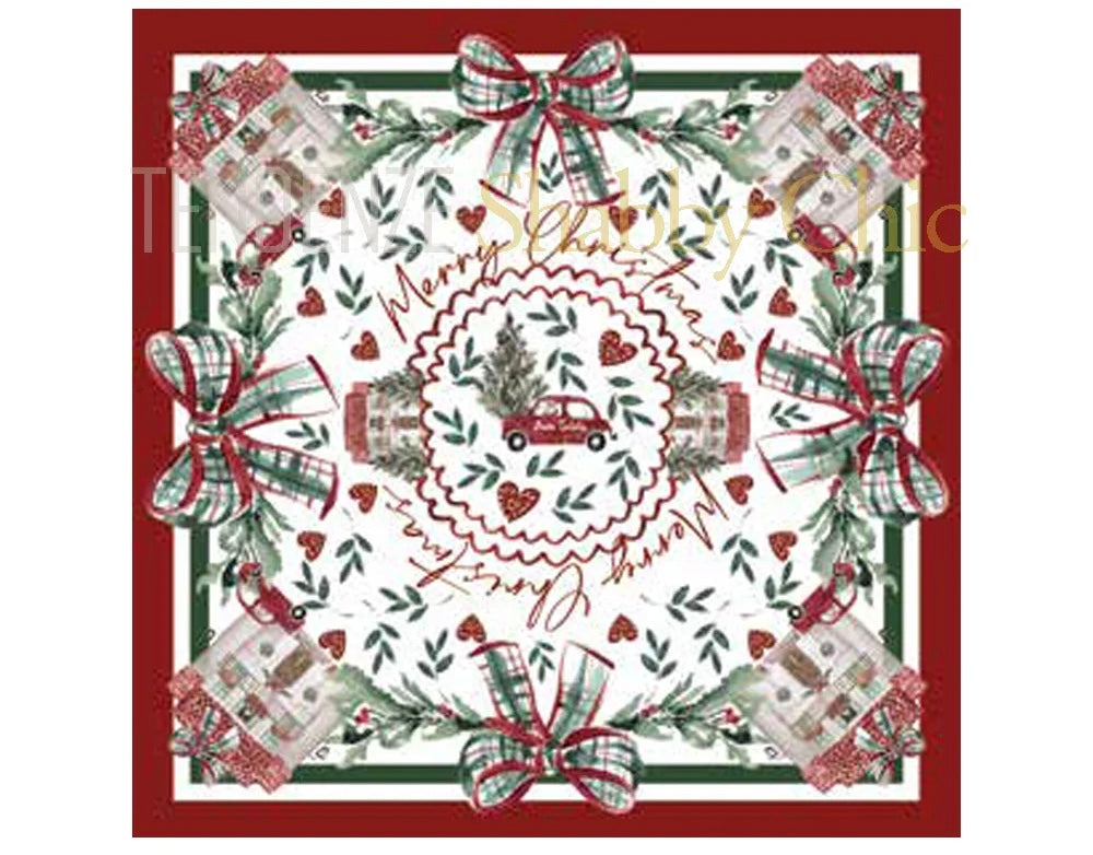 Foulard/Porta panettone serie 'Il Natale Italiano' 125x125 - Blanc Maricló