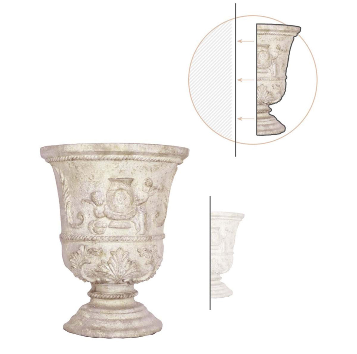 Vaso in resina da parete