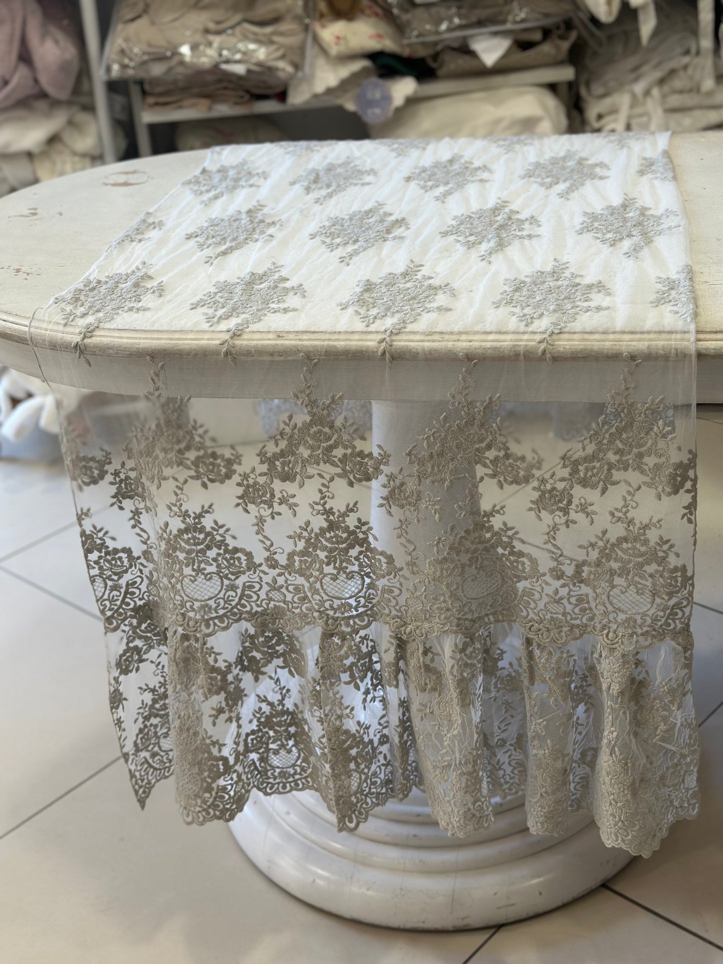 Runner in pizzo Provenza argilla - Chez moi