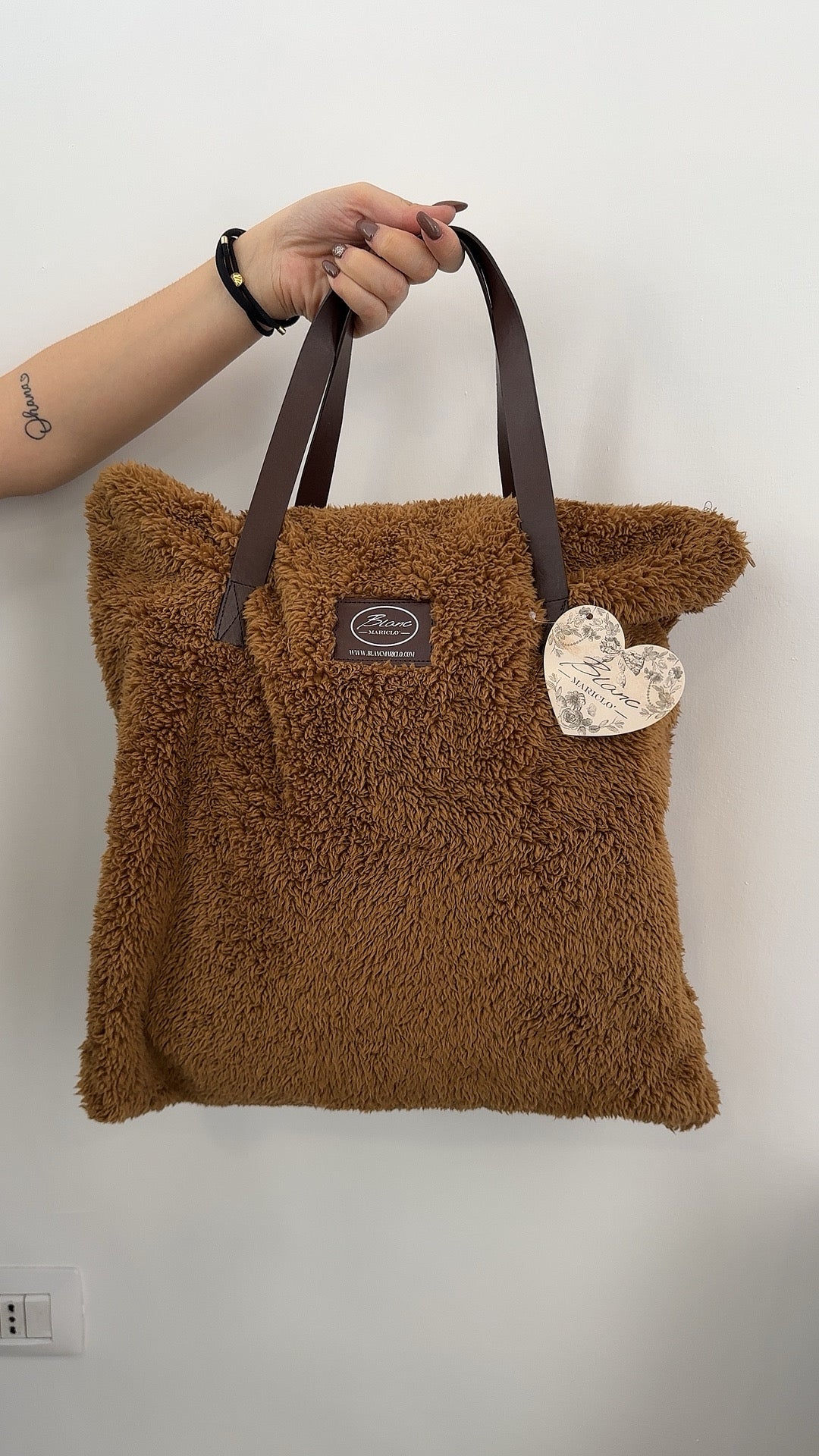 Plaid sherpa con borsa 127x152- Blanc Maricló