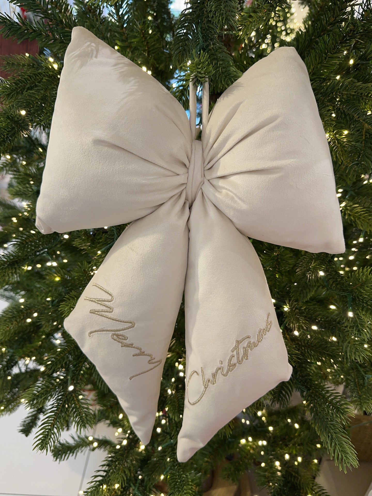 Fiocco con scritta ‘Merry christmas’ 30x45h - Clodette