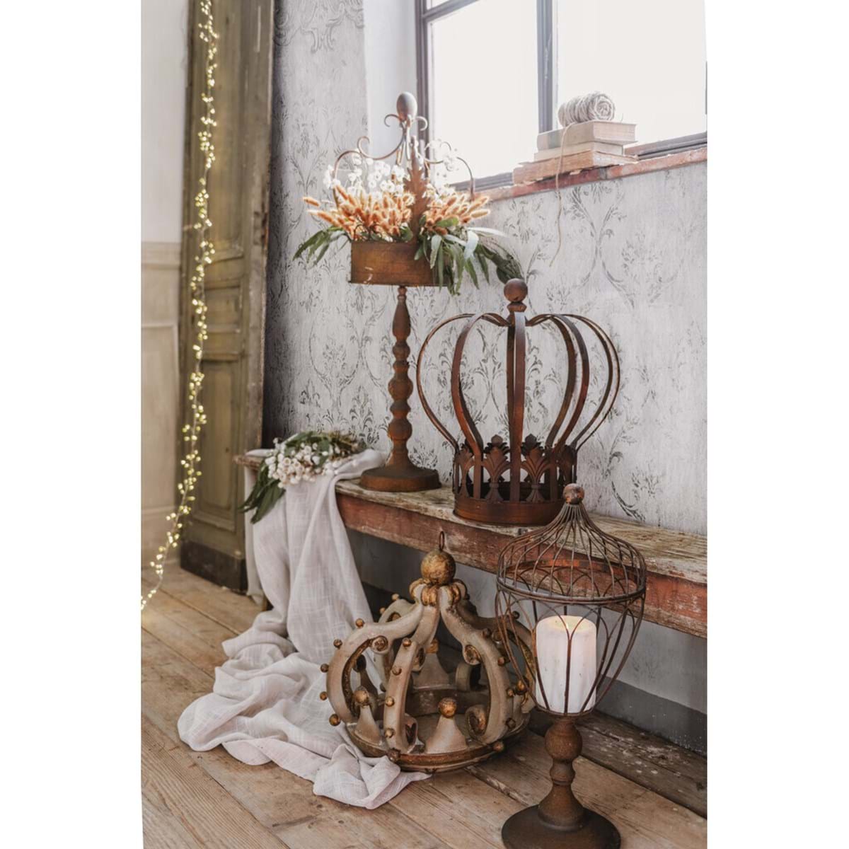 Porta candela corona - Blanc Maricló